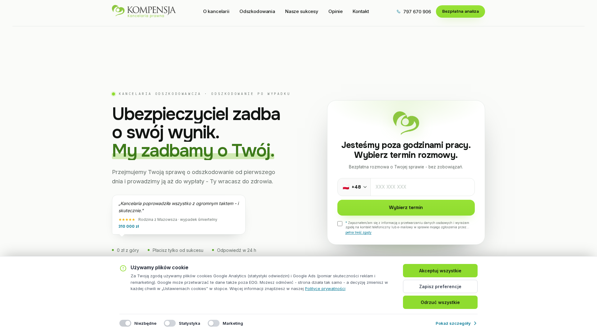 Kancelaria odszkodowawcza Kompensja